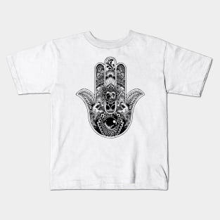 Hamsa Hand Pug Kids T-Shirt